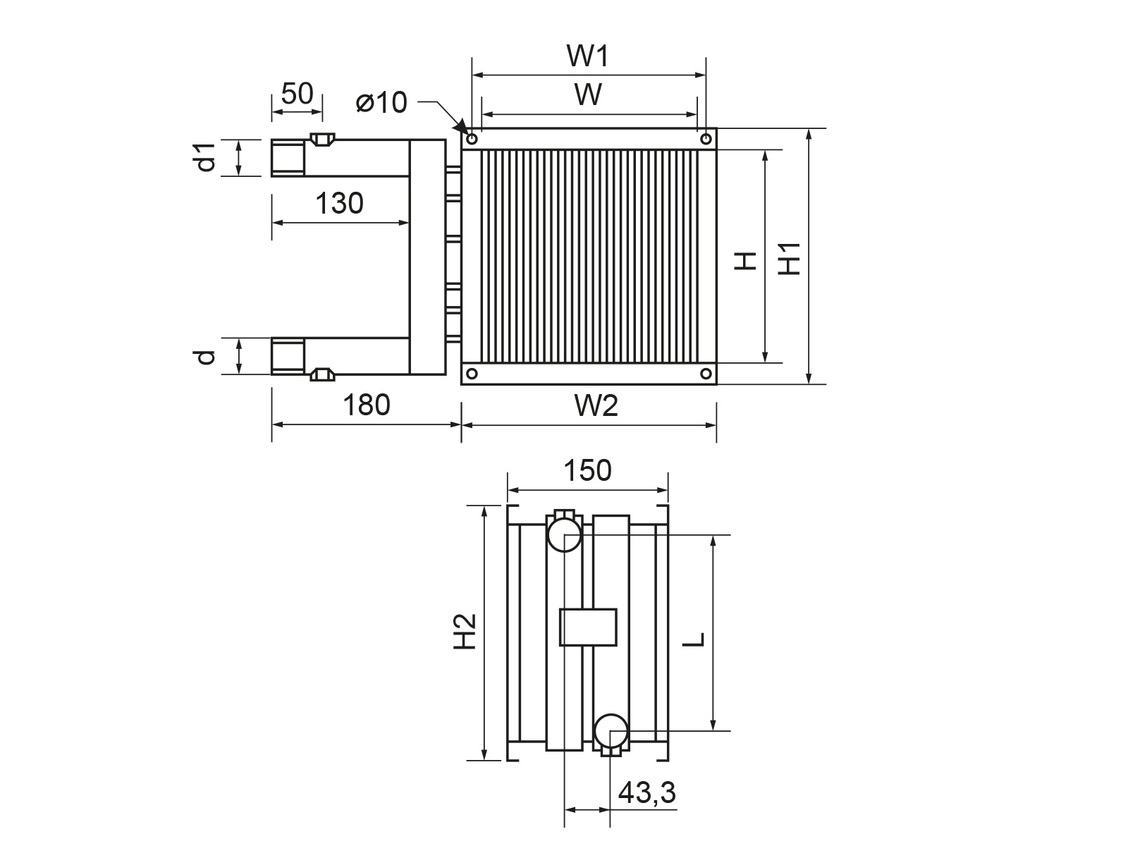 Водяной нагреватель Ecoclima Pro Vent ECT WH-T 700*400